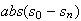 $abs(s_{0}-s_{n})$
