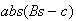 $abs(Bs-c)$