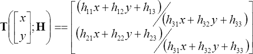 homography function